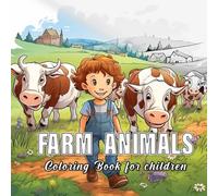 Farm Animals: Coloring books for children with 60 sketches of farm animals. (Little Nature)