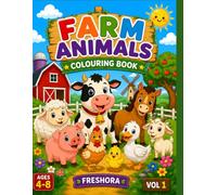 Farm Animals Colouring Book: Fun Farm Animal Coloring Pages for Kids Ages 4-8