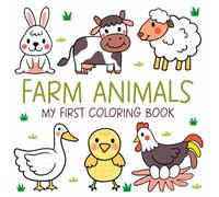 Farm Animals: My First Coloring Book, Bold and Easy coloring for all ages, farm animals