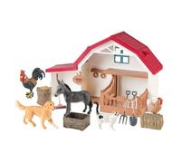 Farm Animals Toys for Children Game Set | Toys scheunen con Animales de aprendizaje educativo Jugar Juguetes de desarrollo de actividad Interactiva para niños pequeños