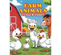 Farm Animals: Trace & Color: A Fun & Educational Farm Animal Coloring Book with Tracing Letters for Kids 3-6 | Learn to Write Animal Names with Numbered Strokes
