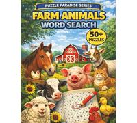 Farm Animals Word Search: 50+ Fun and Relaxing Farm Animal Themed Puzzles (PUZZLE PARADISE SERIES)