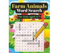 Farm Animals Word Search: Fun and Easy Puzzle Book with Cute Farm Animals, Big Letters, and Simple Words | Preschool Learning Activity with Solutions| Large Print |