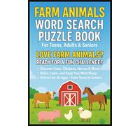 Farm Animals Word Search Puzzle Book for Adults, Seniors & Teens: Large Print Brain Games Cross Words | About Cows, Chickens, Horses, Pigs, Goats & ... Birthday, Holidays, Travel & Relaxation