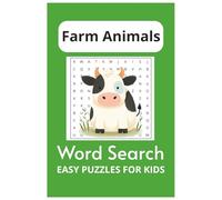 Farm Animals Word Search Puzzle Book for Kids: Word Searches with Easy-to-Read Print for Kids About Cows, Pigs, Chickens and more | 6x9 inches, 110 pages