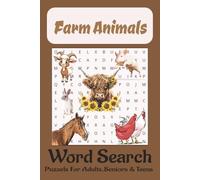 Farm Animals Word Search: Word Search with Easy to Read Print about Farm Animals, Outdoors, Farm Life and More | 6x9 inches, 110 pages | 50 + Puzzles… Gift for Vacations, Holidays, and Free Time