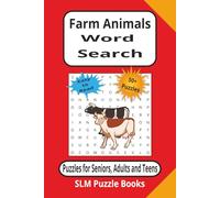Farm Animals Word Search: Word searches with easy to read print about Farm Animals, Animal Feeds, Animal car, and more | 6x9 inches, 110 pages | 50+ ... Gift for vacations, holidays and free times