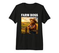 Farm Boss Oso Agricultor Papá Granja Divertido Shirt Camiseta Premium