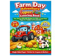 Farm Day Adventure: Fun, Easy & Adorable Designs for Kids | Large Print Pages for Toddlers & Preschoolers