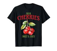 Farm Fresh Cherries Farmer Market Cherry Lover Women Girls Camiseta