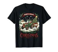 Farm Fresh Christmas Tractor Tree Farmer Holiday Camiseta