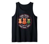 Farm Fresh Christmas Tree Cakes Retro Family Xmas Holidays Camiseta sin Mangas