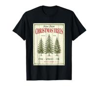 Farm Fresh Christmas Trees Pine Spruce - Cartel de Abeto Camiseta