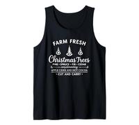 Farm Fresh Christmas Trees Retro Rustic Farmhouse Xmas Camiseta sin Mangas