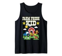 Farm Fresh Kid pequeño Agricultor en el Trabajo Amante del Campo Camiseta sin Mangas