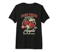 Farm Fresh Organic Apple Farmers Orchard Market Homegrown Camiseta Premium