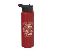 Farm Fresh Organic Apple Farmers Orchard Market Homegrown Stainless Steel Insulated Water Bottle