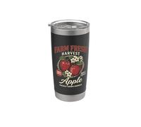 Farm Fresh Organic Apple Farmers Orchard Market Homegrown Vaso térmico de acero inoxidable de doble pared
