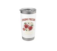 Farm Fresh Organic Apple Farmers Orchard Market Homegrown Vaso térmico de acero inoxidable de doble pared