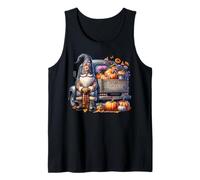 Farm Fresh Pumpkin GNOME with GNOME Garden Sign Pumpkin Fall Camiseta sin Mangas