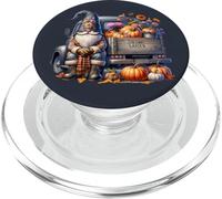 Farm Fresh Pumpkin GNOME with GNOME Garden Sign Pumpkin Fall PopSockets PopGrip para MagSafe