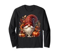 Farm Fresh Pumpkin GNOME Women Men Cute Thanksgiving Fall Manga Larga