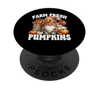Farm Fresh Pumpkins GNOME Graphic Women Cute Pumpkin Truck PopSockets PopGrip Adhesivo