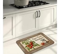 Farm Fresh - Tapetes de cocina para piso, diseño rústico vintage de tomates, tapetes suaves, acolchados de verano, cómodos, lavables, para fregaderos de cocina, lavandería, baño, 16 x 24 pulgadas