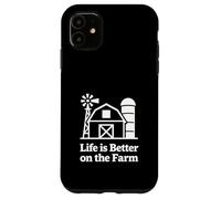 Farm Life Granero Silueta Country Living Diseño Gráfico Carcasa para iPhone 11