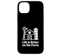 Farm Life Granero Silueta Country Living Diseño Gráfico Carcasa para iPhone 14 Plus