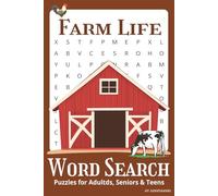 Farm Life Word Search Puzzle Book: Word Searches with Easy to Read Print about Farm Life, Rural Living, Country Living and More | 50+ Puzzles... Gift for Vacation, Holidays, and Free Times