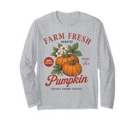 Farm Organic Pumpkin Fresh Farmer's Market Vintage Fall Manga Larga