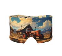 Farm Red Tractor - Antifaz ajustable para dormir y orejeras, diadema unisex para dormir de lado (26.8 x 4.3 pulgadas), cubierta cómoda para viajes en interiores y exteriores, para yoga