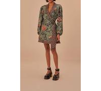 FARM Rio Arabesque Floral Green Long Sleeve Mini Dress Talla: XS | Mini Vestidos Outlet | Mujer | Verde