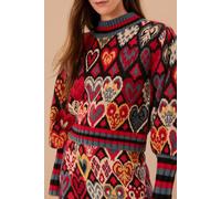 FARM Rio Hearts Ikat Black Knit Sweater Talla: S | Sudaderas con Capucha Outlet | Mujer | Negro