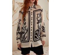 FARM Rio Surreal Garden Off-white Shirt Talla: S | Manga Larga Outlet | Mujer | Blanco