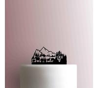 Farm Scene - Decoración acrílica para tartas de 8 pulgadas de ancho/azul