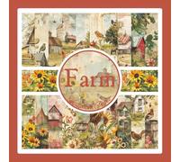 Farm Scrapbook Paper: Vintage Farmhouse Craft Paper Pad For Scrapbooking, Mixed Media, Junk Journals & Paper Crafts; 8.5x8.5