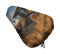 Farm Tractor Harvest - Funda de asiento de bicicleta acolchada suave, cojín de asiento de bicicleta extra ancho para mujeres y hombres, cómodo, cojín de repuesto impermeable para asientos de bicicleta
