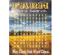 Farm Word Search Puzzle Book - Large Print: Word Searches with Easy-to-Read Print about Farm Animals, Crops, Tools and Rural Life | 8.5 inches, 110 ... countryside gift for holidays and free time