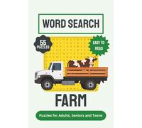 Farm Word Search Puzzle Book: Word Searches with Easy to Read Print about Farming, Gardening, Wildlife and More | 6x9 inches, 110 pages | 55 Puzzles, Gift for Vacations, Holidays and Free Time