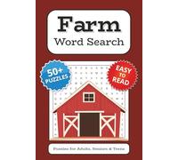 Farm Word Search Puzzle Book: Word Searches with Easy to Read Print about Farms, Animals, Country Life and More | 6x9 inches, 110 pages | 50+ Puzzles ... Gift for Vacations, Holidays and Free Times