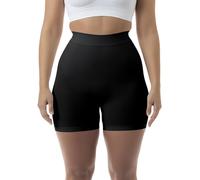 Farmacell 302 (Black, S/M) Short Faja Anticelulítis Masaje, Mallas Corta Push Up y Vientre Plano Mujer, Made in Italy