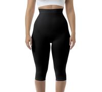 Farmacell 323 (Black, M/L) Faja Pantalón Capri Mujer Anticelulitis Masaje, Push Up, Vientre Plano, Made in Italy