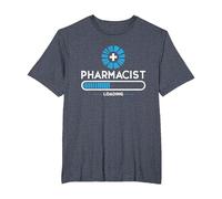 Farmacéutico Cargando Medicina Farmacia Estudiantes Farmacéuticos Camiseta, Hombre Tallas Grandes, Azul Jaspeado, 4X Alto