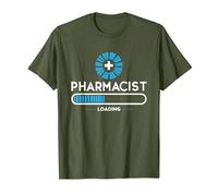 Farmacéutico Cargando Medicina Farmacia Estudiantes Farmacéuticos Camiseta, Hombre, Verde Oliva, 3XL