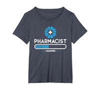 Farmacéutico Cargando Medicina Farmacia Estudiantes Farmacéuticos Camiseta, Mujer Tallas Grandes, Azul Jaspeado, 5XL Grande