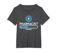 Farmacéutico Cargando Medicina Farmacia Estudiantes Farmacéuticos Camiseta, Mujer Tallas Grandes, Jaspeado Oscuro, 2XL Grande