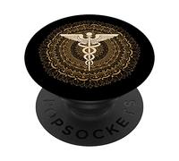 Farmacia símbolo caduceo Farmacéutico PopSockets PopGrip Intercambiable