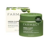 Farmacy Bálsamo limpiador removedor de maquillaje, removedor de maquillaje impermeable Green Clean y limpiador a base de aceite, limpiador doble recién formulado con ceras a base de plantas y moringa